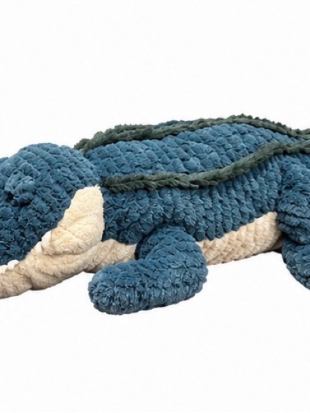 Jellycat Blue and Cream Plush Alligator Toy